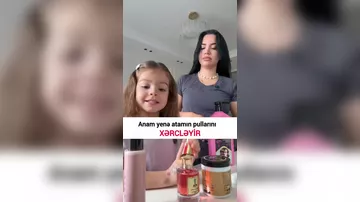 Cavid Gülün xanımı ilə qızının maraqlı videosu
