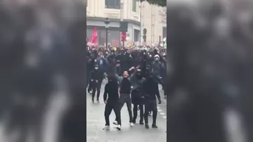 Очередные кадры школьных протестов из Брюсселя