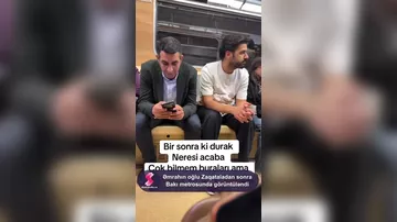 Əmrahın oğlu Tayfun Erdoğan Bakıda metrodan paylaşım edib.