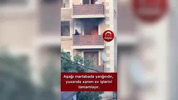 Yanğındır, xanım öz işində