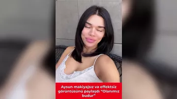 Aysun İsmayılova izləyicilərinin istəyi ilə makiyajsız görüntüsünü paylaşıb
