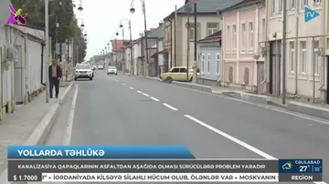 Bu yolda gizlənən təhlükə avtomobillərə ziyan vurur