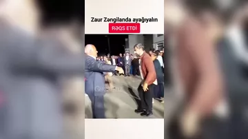 Zau Baxşəliyev Zəngilanda ağsaqqalla ayağıyalın rəqs etdi