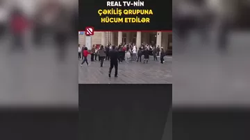 “Real TV”nin əməkdaşlarını həmin məktəbin önündə döydülər