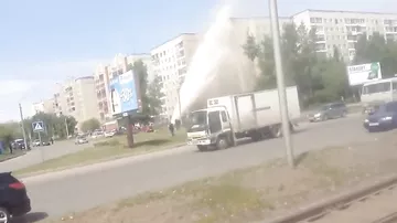 Прорыв трубы в Барнауле