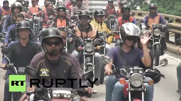 Мотопробег в поддержку Николаса Мадуро в Венесуэле