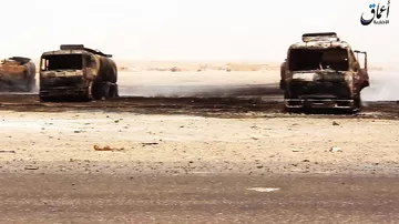 Опубликовано видео уничтоженных российскими ВКС бензовозов ИГИЛ