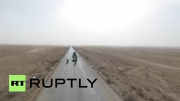 Беспилотник заснял продвижение сирийской армии в Ракке