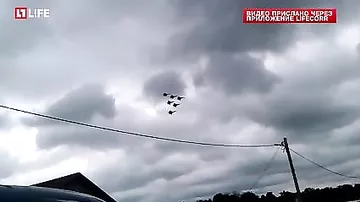 Полёт самолёта Су-27 за 30 секунд до крушения