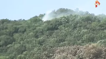 Момент взрыва бомбы во время операции против боевиков в Дагестане попал на камеры