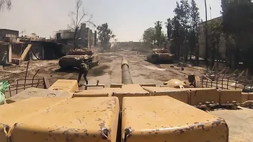 Реальный бой танков в Сирии