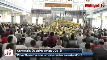 Məsciddə namaza hazırlaşan camaatın üstünə düşdü: yaralılar var