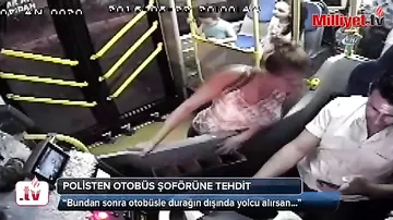 Polis məmuru işıqforda onu düşürtməyən avtobus sürücüsünü HƏDƏLƏDİ