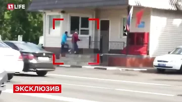 Опубликовано видео атаки боевиков на пост ДПС под Москвой