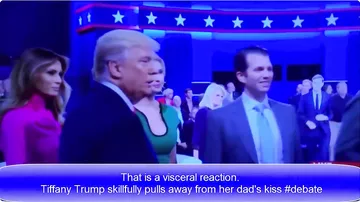 Дочь Трампа увернулась от поцелуя отца