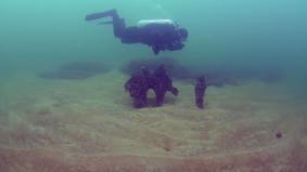Загадочное затонувшее поселение показали на видео