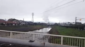 Появилось эффектное видео цунами в Японии