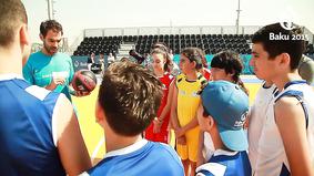 José Calderón gives Basketball masterclass to Baku kids | Baku 2015