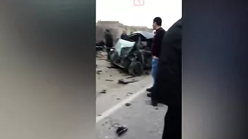 Опубликовано видео с места аварии с пятью погибшими в Дагестане