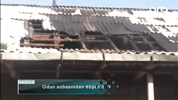 Qaxda 5 otaqlı ev yandı