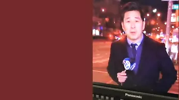 Неизвестный в маске избил репортера в прямом эфире