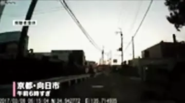 Опубликованы кадры падения «огненного шара» в жилом квартале в Японии