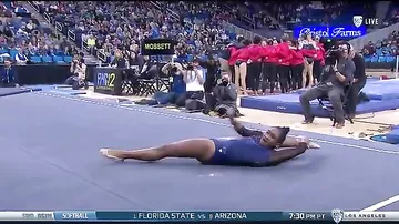 Gimnast qızın çıxışı sensasiyaya çevrildi