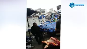 Bakı bazarında murdar ət satışı
