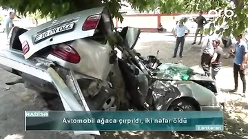 "Mercedes"in ağaca çırpılması 2 nəfərin həyatına son qoydu