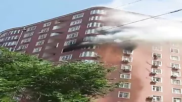 Пожар в центре Баку