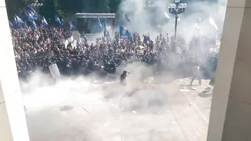 Взрыв гранаты у Верховной Рады. Киев 31.08.2015