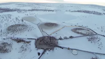 Оленеводы – взгляд с летающего дрона