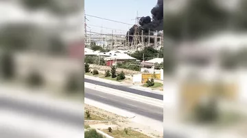 Bakıda elektrik yarımstansiyası yanır