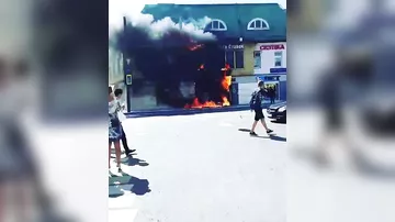 В Москве произошел пожар в одном из торговых центров