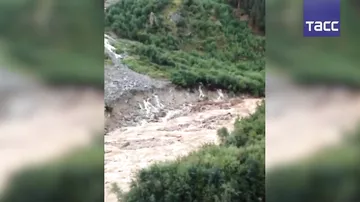 Сход селевого потока в Эльбрусском районе Кабардино-Балкарии