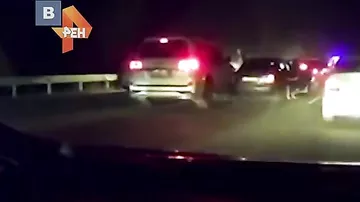 "Лэнд Крузер" подбросил легковушку в воздух как теннисный мячик