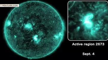Мощнейшие вспышки на Солнце в сентябре удалось снять на видео