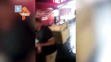 Видео момента стрельбы у казино в Лас-Вегасе, где погибли два человека