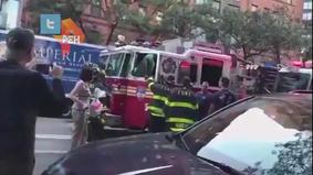 В Нью-Йорке водитель пытался сбежать с места ДТП на пожарной машине