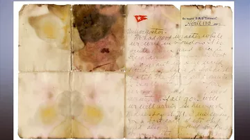 Последнее послание с "Титаника": письмо погибшего пассажира к матери продано