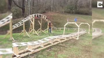 16-летний подросток построил американские горки у себя во дворе