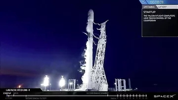Видео запуска ракеты Falcon 9 в Калифорнии