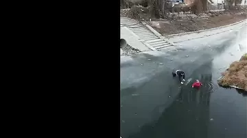 Пожилую женщину удалось спасти из замёрзшей реки