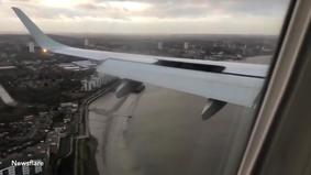 Видео ураган Элеанор испугал экипаж самолета заходившего на посадку в Лондоне
