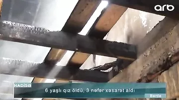 Bərdədə FACİƏ: 6 yaşlı qız diri-diri yandı, ana yaralandı