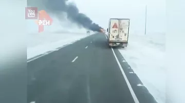 Видео с места жуткого ДТП в Казахстане, где сгорели 52 человека в автобусе
