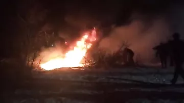В Украине вертолет врезался в телевышку и взорвался, есть погибшие