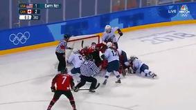 Канадские и американские хоккеистки подрались в конце матча на Олимпиаде