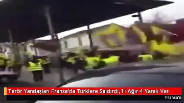 Fransada PKK tərəfdarları türklərə hücum etdi
