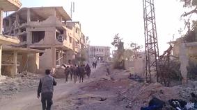 Сирийцы засняли отбитый у террористов разрушенный город